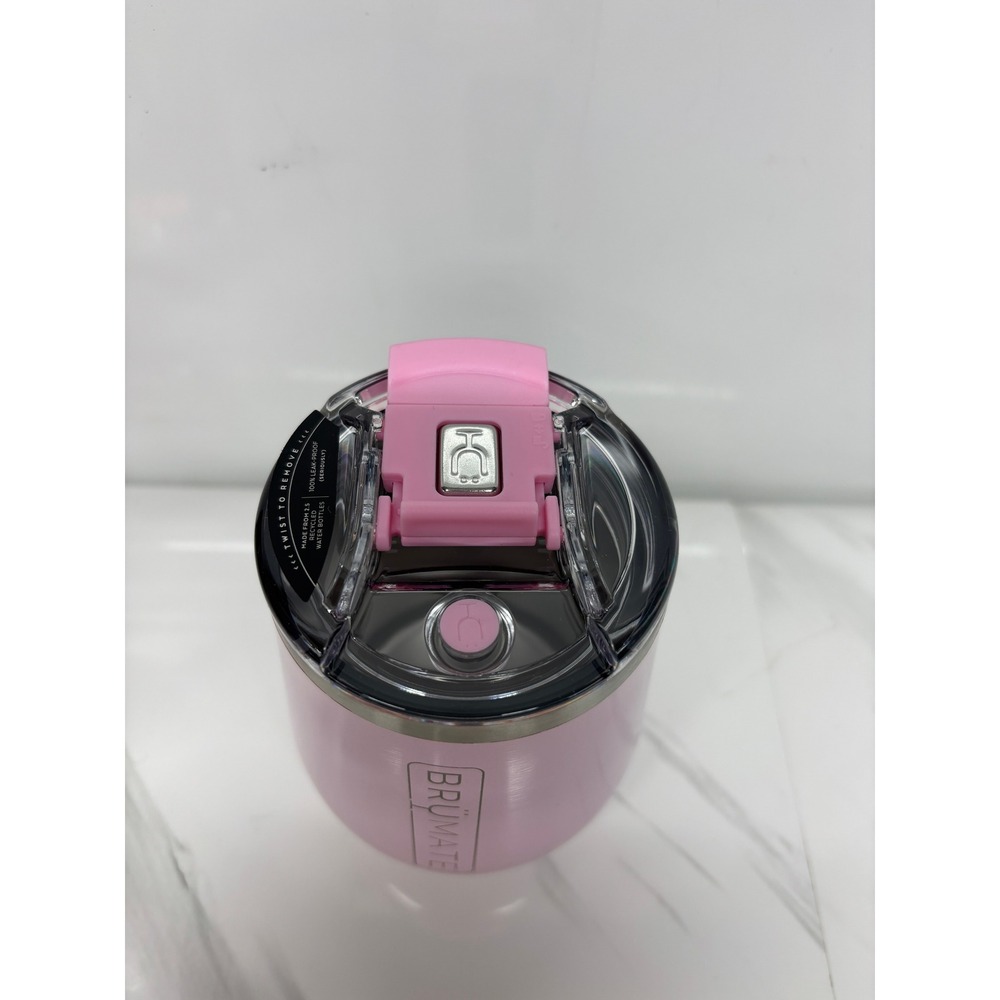 BruMate Uncork'd XL Wine Tumbler 14oz Glitter Pink BevLock Leak Proof Lid NEW - Picture 4 of 10